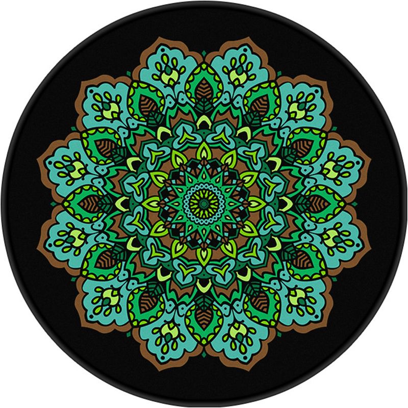 Nostalgic Multicolor Tribal Print Rug Polypropylene Moroccan Carpet Pet Friendly Stain Resistant Non-Slip Rug for Great Room