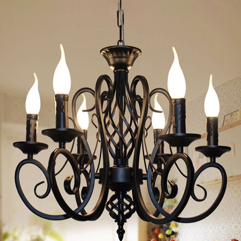 Luces de lámpara de araña únicas Fixros de luz colgante de metal tradicionales