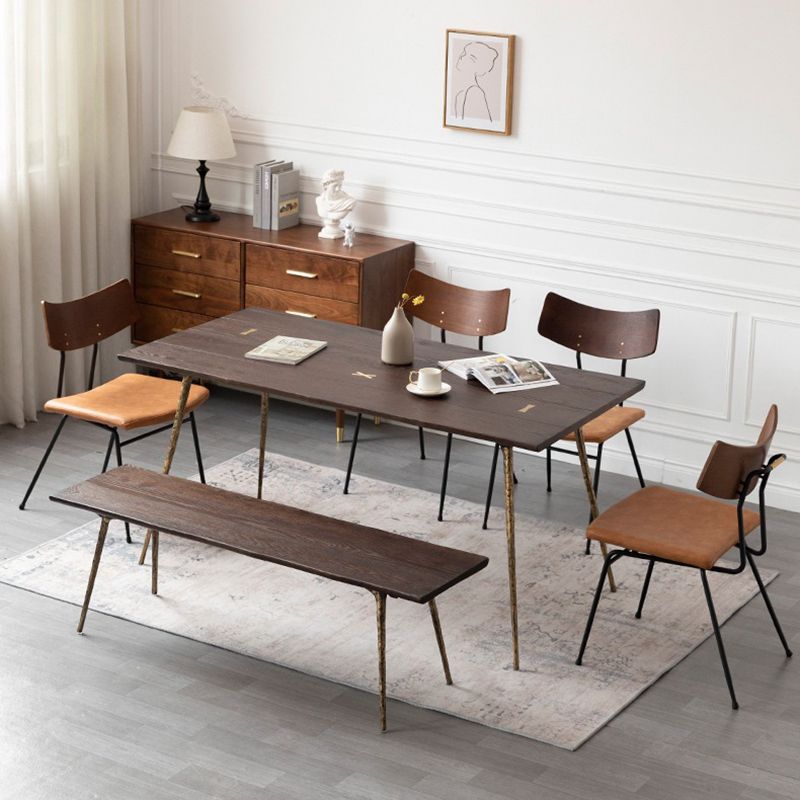 Modern 1/2/4/5/6 Pieces Dining Set Rectangle Oak Wood Dining Table for Dining Room