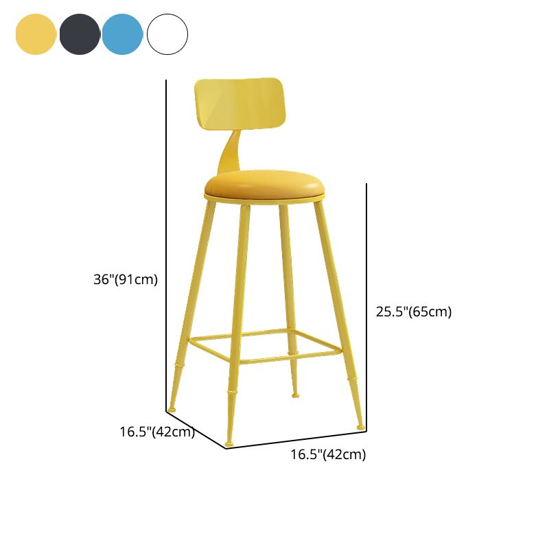 Matte Finish Iron Bar Stool Industrial Low Back Milk Tea Shop Stool