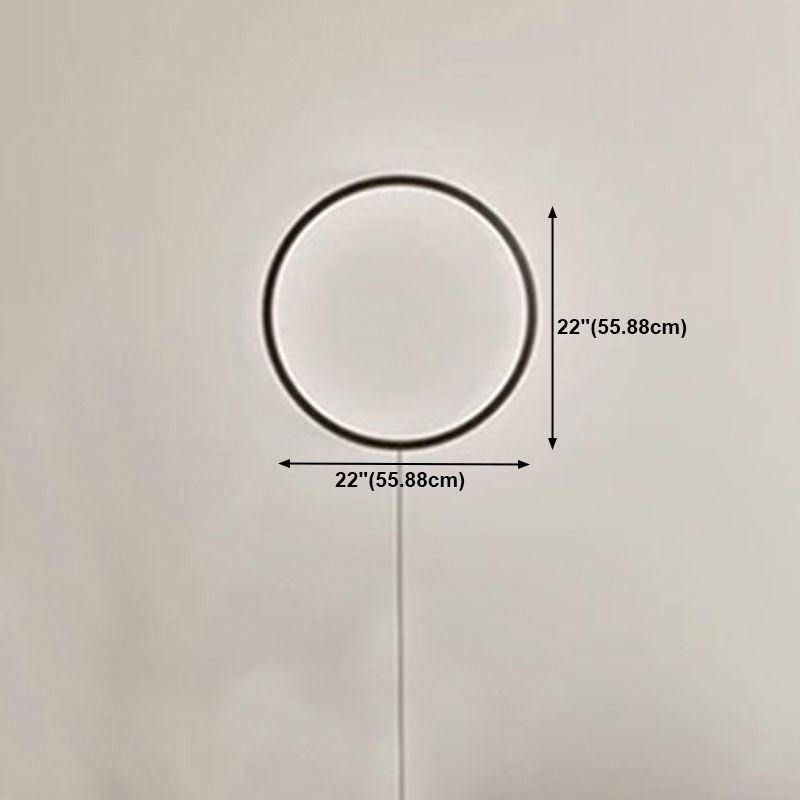 Metal Hoop Wall Mounted Light Modern Style 1 Light Wall Light Sconces