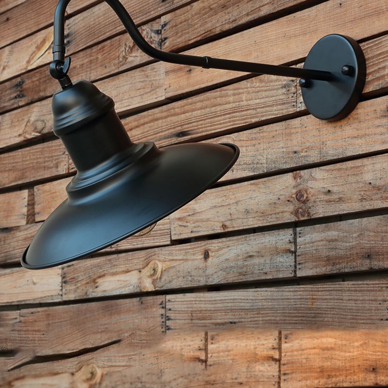 1-Light Industrial Style Wall Sconce Metal Sconces Light in for Outdoor
