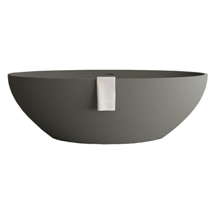 Modern 22.05-inch Tall Stone Bath Tub Freestanding Soaking Bathtub