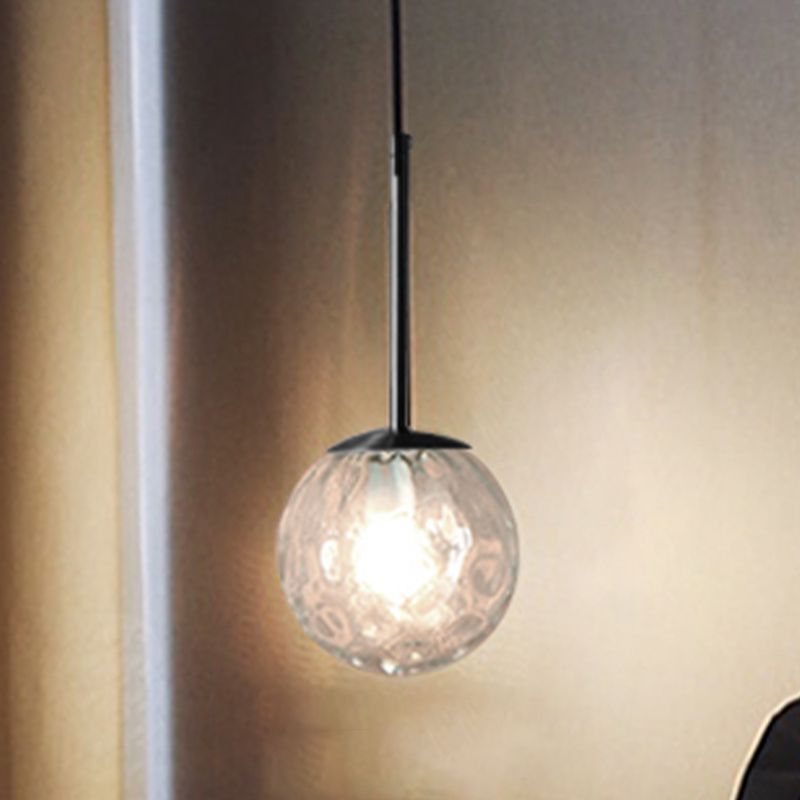 Modern Style Spherical Shape Hanging Light Glass 1 Light Hanging Light Fixture