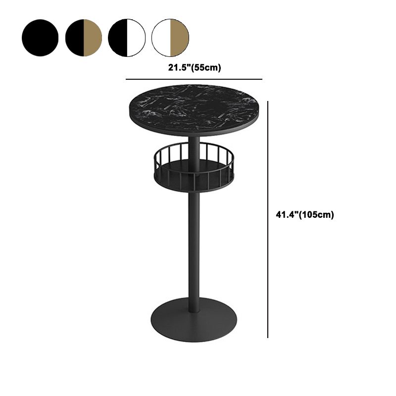 Glam Stone Bar Table Set 1/3 Pieces Round Counter Table for Indoor
