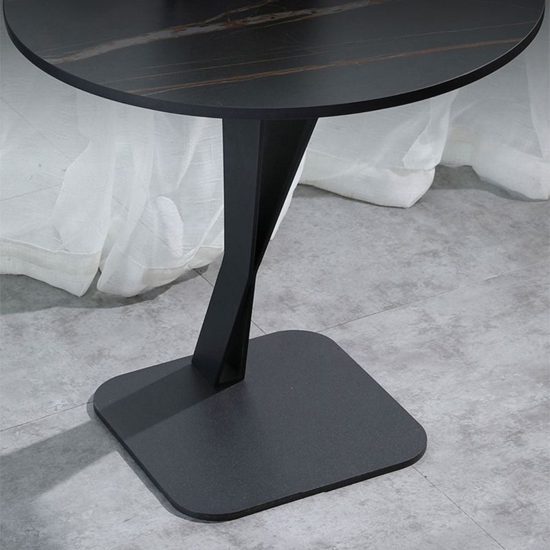 One Single Modern Round Pedestal Coffee Table for Living Room