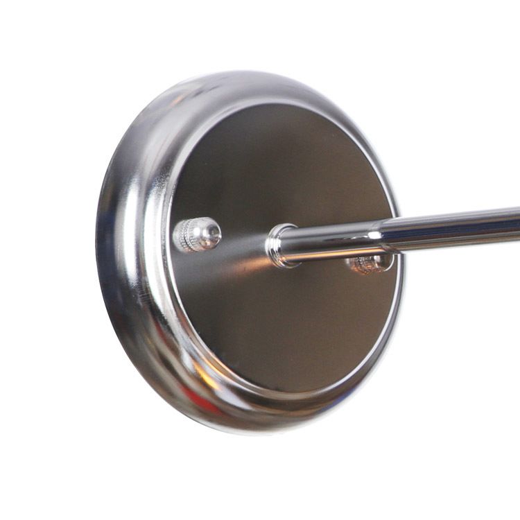 Industrial Vanity Lighting Glass 2-Light Vanity Wall Lights in Silver