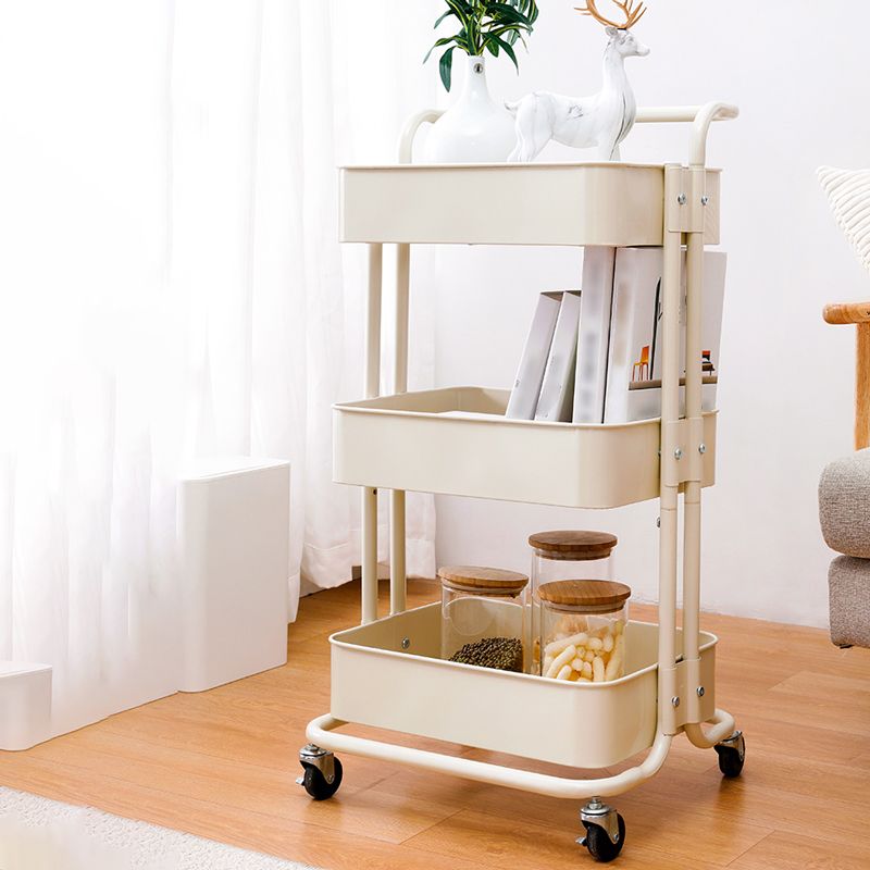 Contemporary Geometric Bookshelf Open Back Bookcase with Wheels