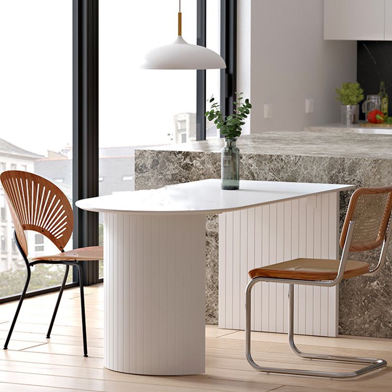 Massivholz moderne Freiform Esstisch Marmor Tisch für Esszimmer und Küche
