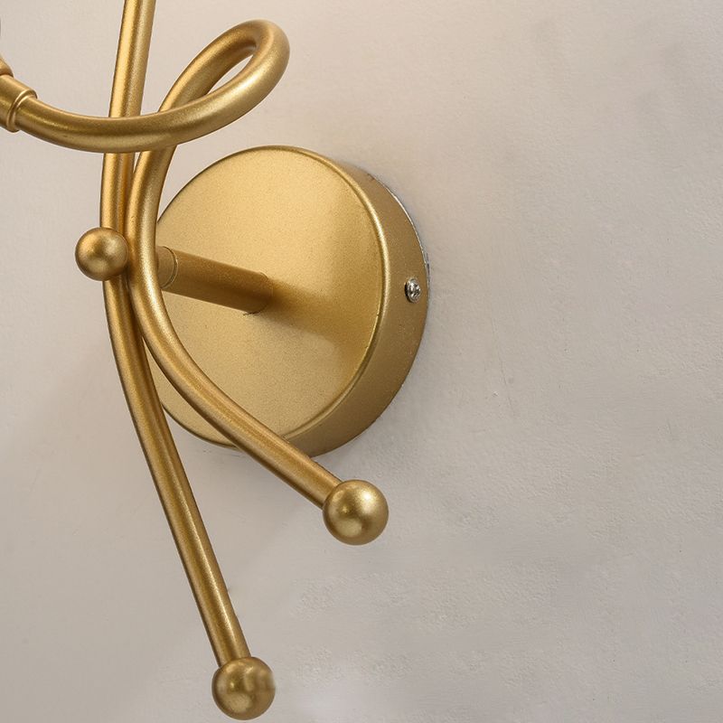 Zeitgenössische Glaswandleuchten mit zwei Kopfmetallwandleuchte für Wohnzimmer