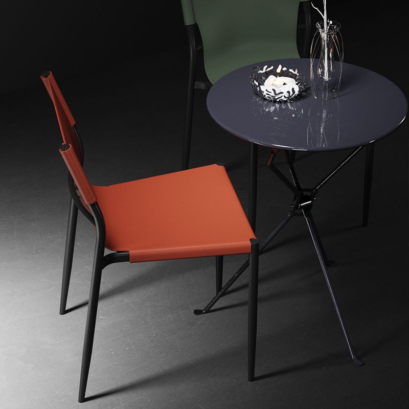 Métal contemporain dinant les chaises sans bras en cuir dinant des chaises pour le restaurant