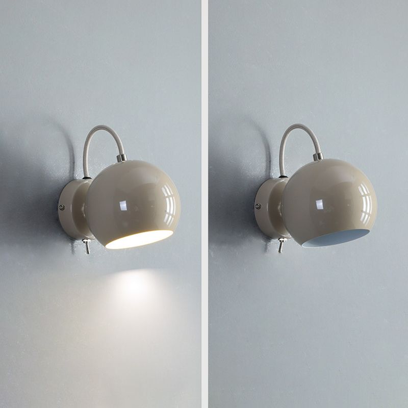 Metal Dome Shape Wall Sconce Modern Style 1 Light Wall Light Sconce