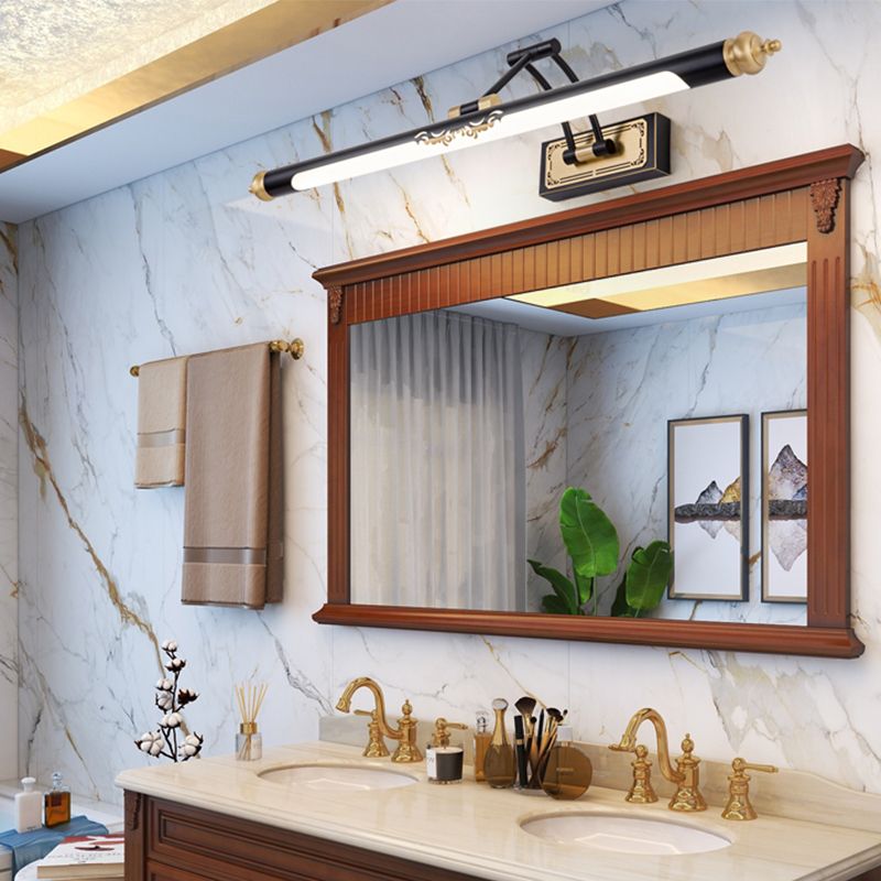 Tube Metal Wall Lighting Ideas Modernism LED Vanity Mirror Lamp with Adjustable Arm