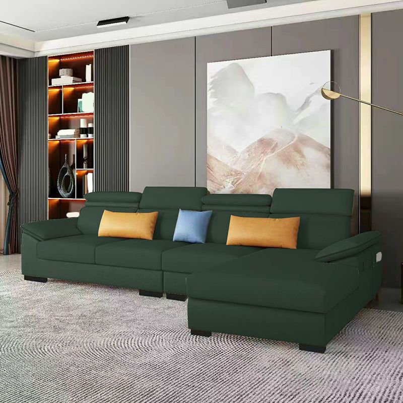 Contemporary Stain-Resistant Faux Leather Cushion Back Sectionals