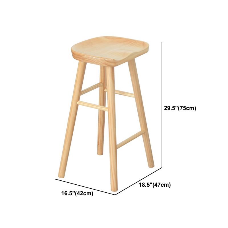 1/2/3 Pieces Modern Rectangular Pub Table Set Wooden Counter Table with Backless Stools