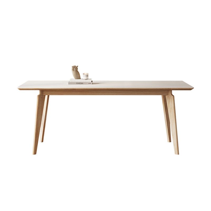 Modern 1/2/5/7 Pieces Dining Set Stone Rectangle Dining Table Set in White