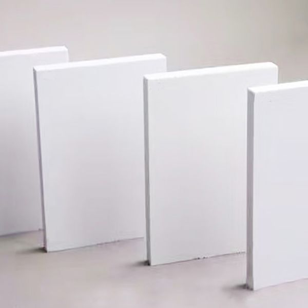 White Closed Back Bookshelf Manufactured Wood Bookcase for Living Room