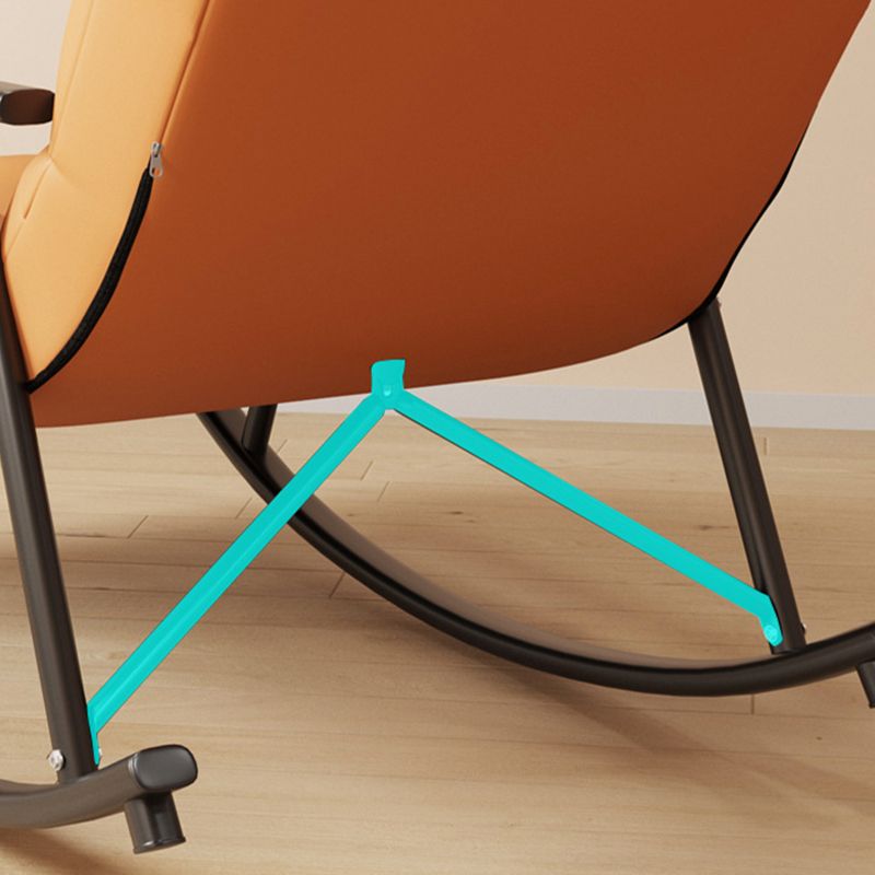 Modern Cushions Rocker Chair Metal Frame Spindle Rocker Chair for Living Room