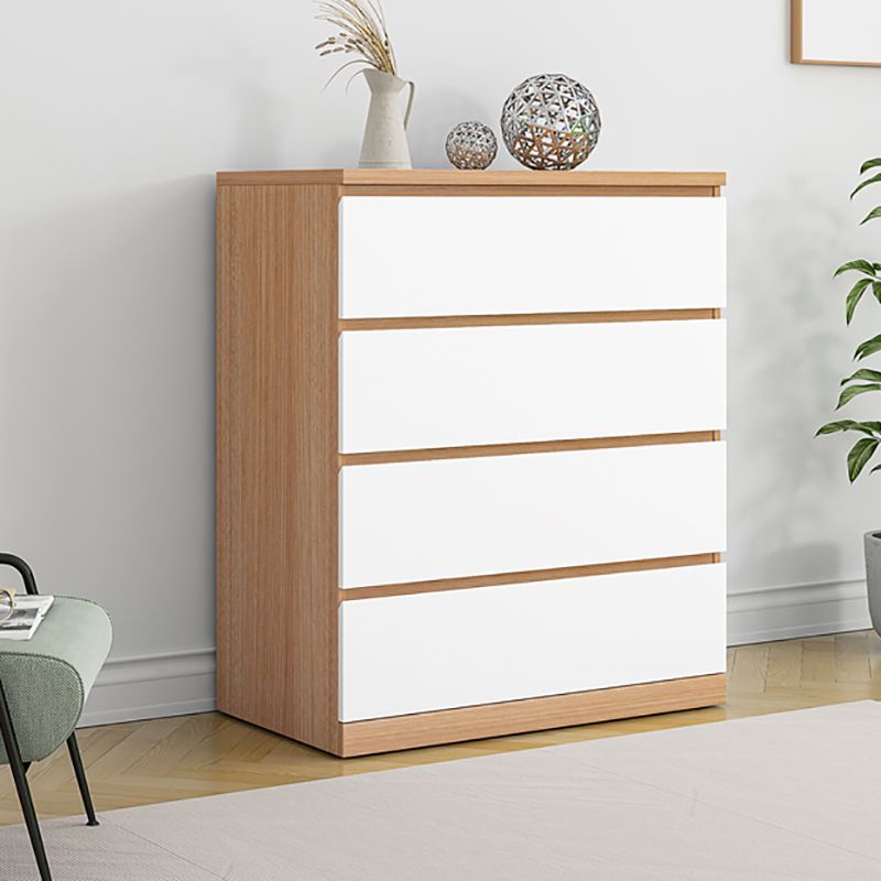 Contemporary Chest Wood Vertical Chest with Drawers for Home/Office