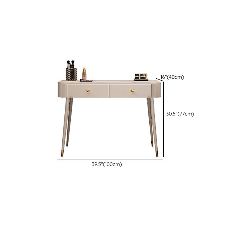 Bright White Makeup Vanity Desk 15.74" Wide Vanity Tables with Storage Drawer