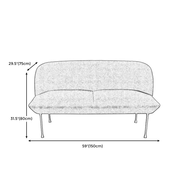 30.71" H Linen Armless Contemporary Sofa with Tight Back for Apartment
