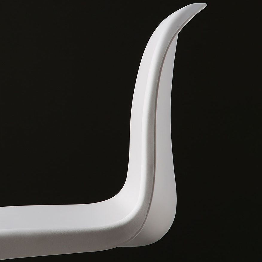 Contemporary Style Plastic Dining Armless Chair Solid Back Side Chair for Home