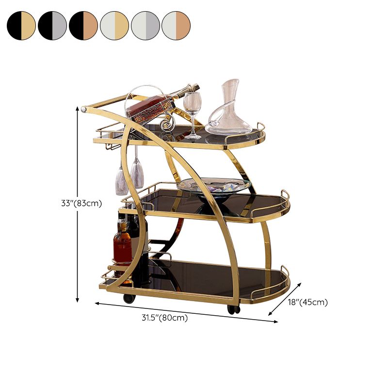 32.68" High Contemporary Prep Table Rolling Metal Prep Table for Kitchen