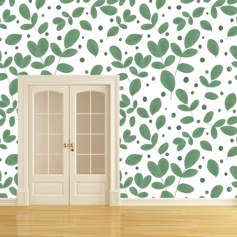 Illustration Plant Decoration Mural Stain Resistant Living Room Wall Mural