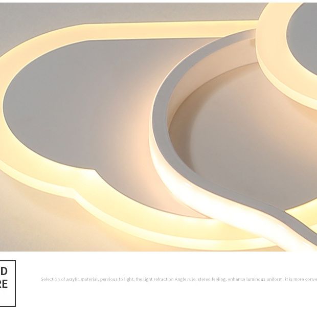 Cloud Flush Mount Light Fixtures 1 Light Acrylic Contemporary Ceiling Lights Flush Mount