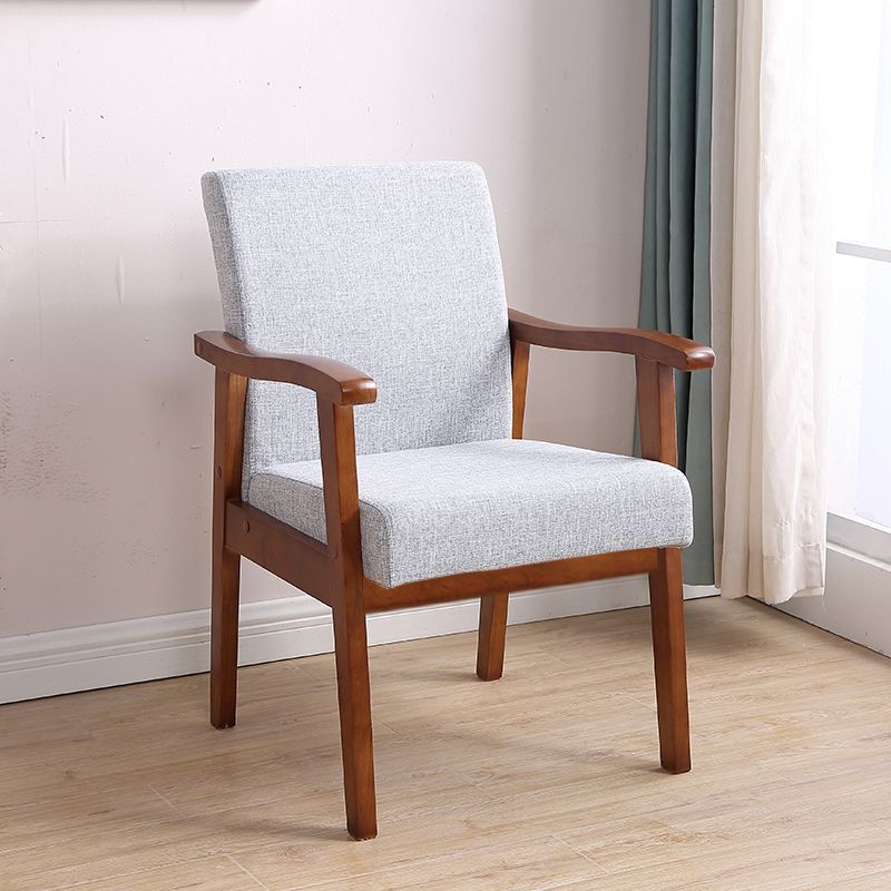 Mid-century Modern Style Fabric Arms Included Accent Armchair