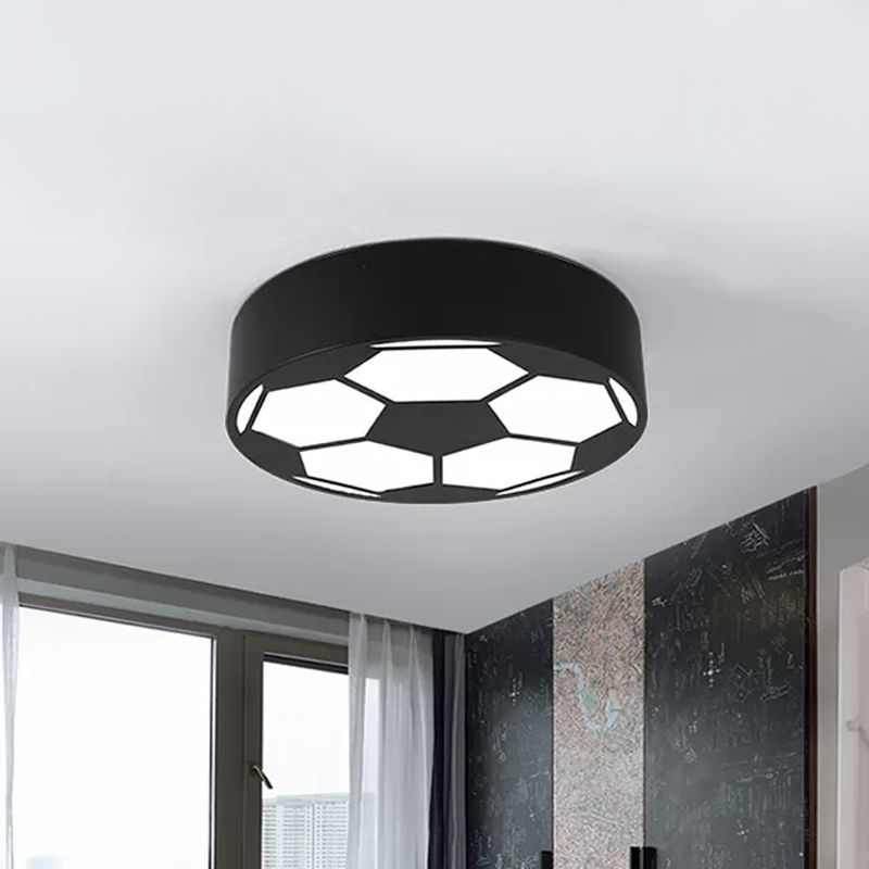 Plafonnier LED en métal de style enfant avec abat-jour en acrylique, rouge/jaune/bleu