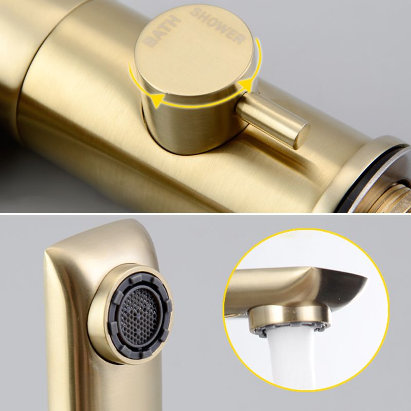 Modern Deck Mounted Metal Tub Filler Metal Tub Filler with Hose