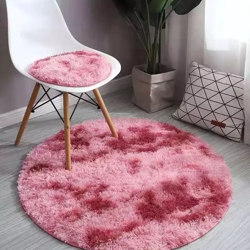 Simplicity Decoration Rug Multi-Colored Tie Dye Carpet Polyester Washable Non-Slip Backing Stain Resistant Rug