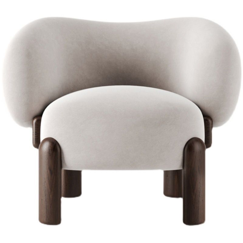 Basic Four Leg Accent Chair Solid Color Contemporary Lounge Chair