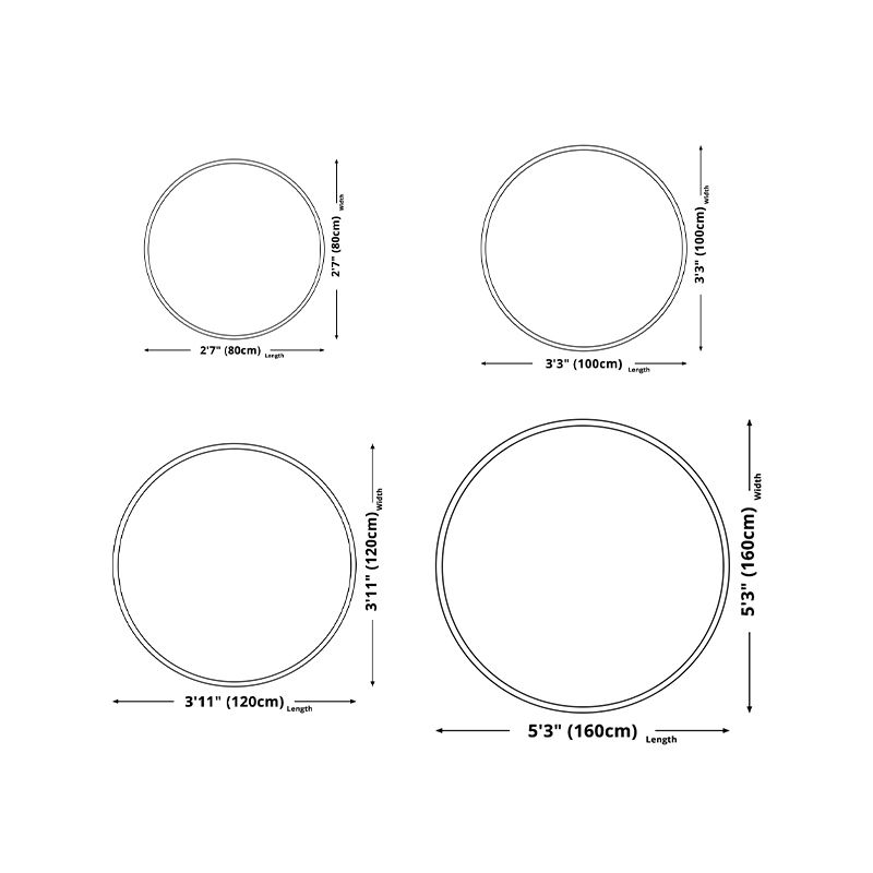 Modern Round Rug Abstract Pattern Creative Rug Polyester Anti-Slip Rug for Living Room