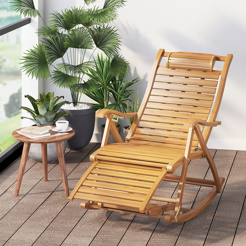 Modern Style Cushions Rocker Chair Spindle Rocker Chair with Bamboo Frame
