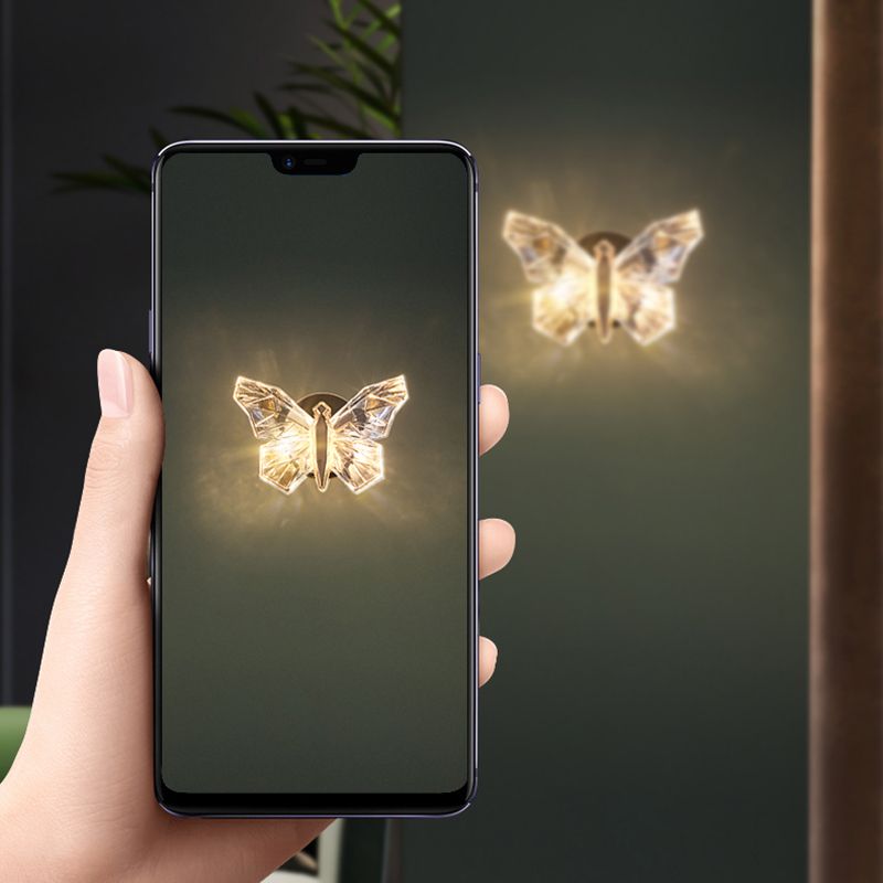 Nordic Style Metal Wall Light Butterfly Shape Wall Lamp for Children's Room