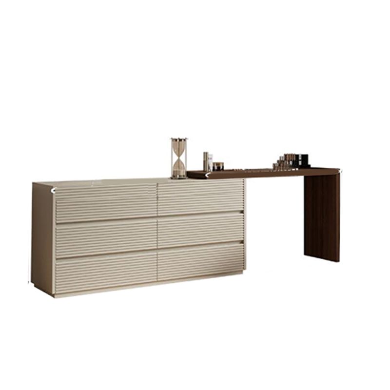 Wooden Bedroom Lighted Mirror With Drawer Makeup Vanity Desk