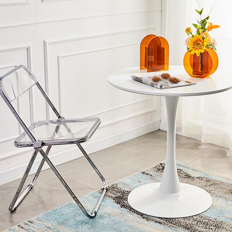 Minimalism Style Round Top Restaurant Table Metal Base Dining Table