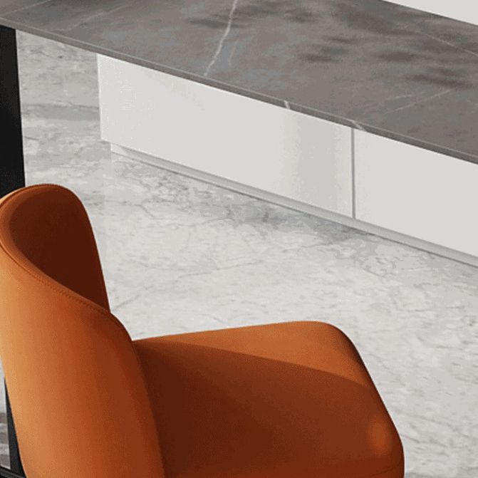 Industrial Style Counter Stool Upholstered Living Room Bar Stool with Metal Legs