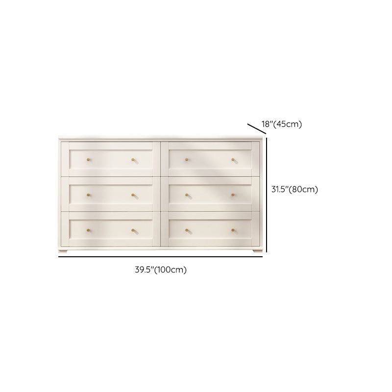 Modern Horizontal Double Dresser Birch Wood Storage Dresser for Bedroom