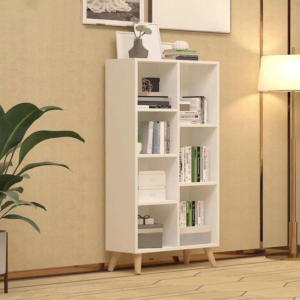 Engineered Wood Shelf Bookcase Closed Back Bookshelf for Study Room