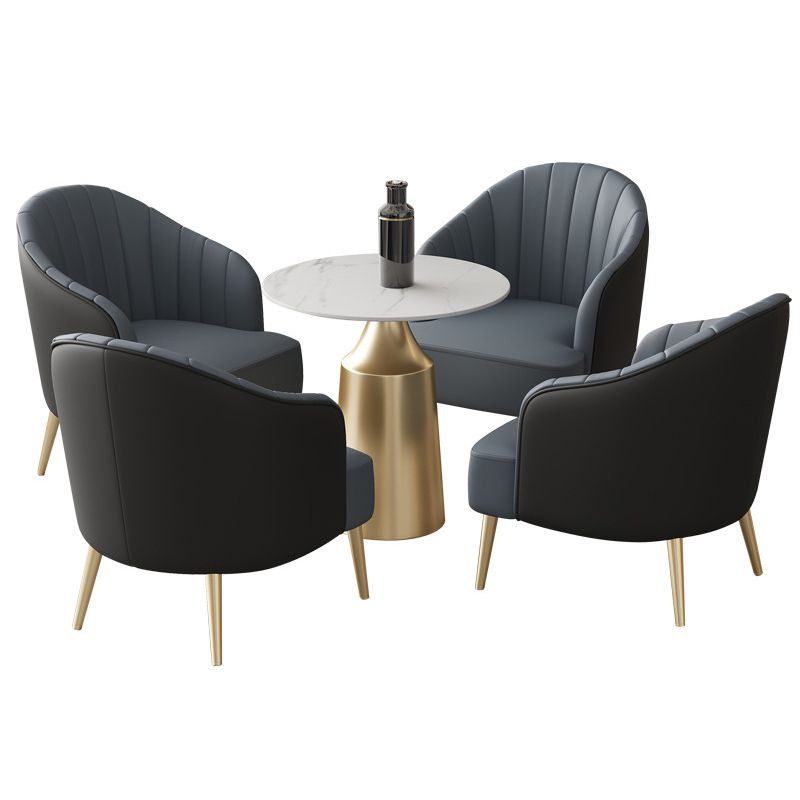 Glam 1/3/5 Pieces Dining Room Set Sintered Stone Dining Table