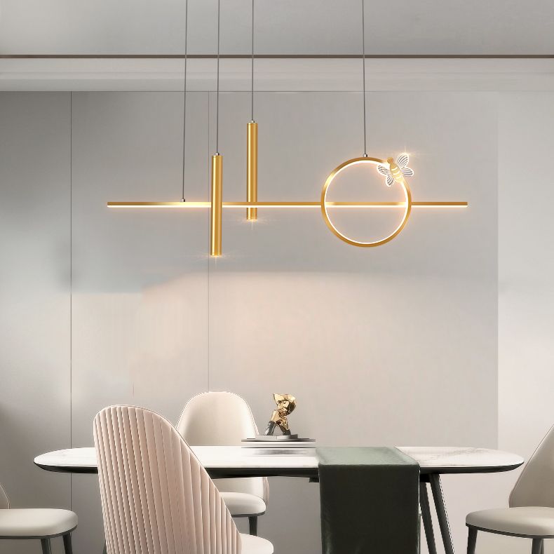 Contemporary Style Linear Island Lighting Metal Island Lighting Fixtures