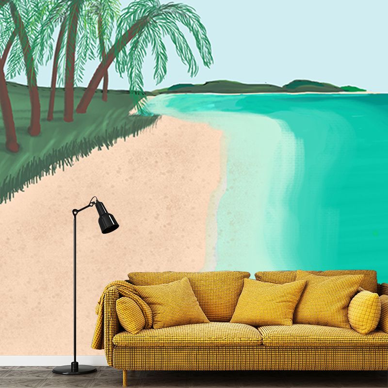 Modern Style Wall Mural Wallpaper Tropical Scenery Bedroom Wall Mural