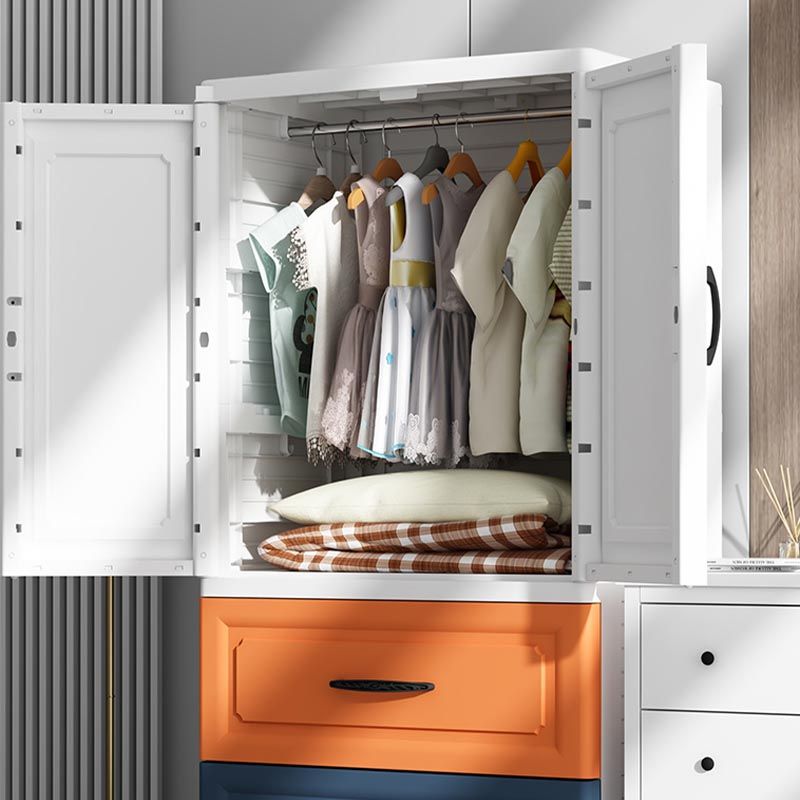 Contemporary Wardrobe Closet Plastic Wardrobe Cabinet with Legs