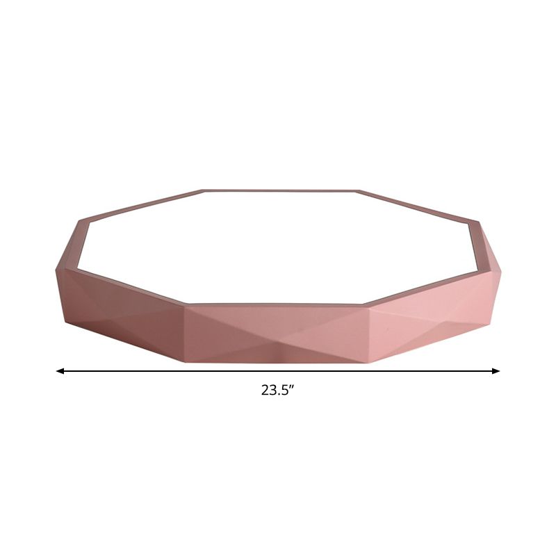 Acrylic Octagon Shape Ceiling Lamp Macaron Loft LED Flush Mount Light for Kitchen