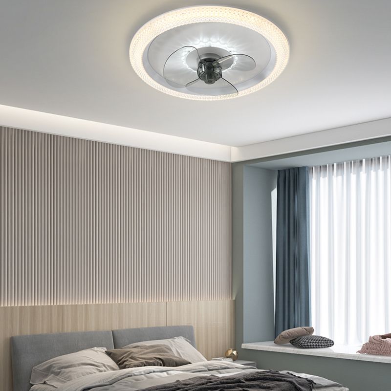 2 Light Ceiling Fan Lighting Modern Style Metal Ceiling Fan Light for Kitchen