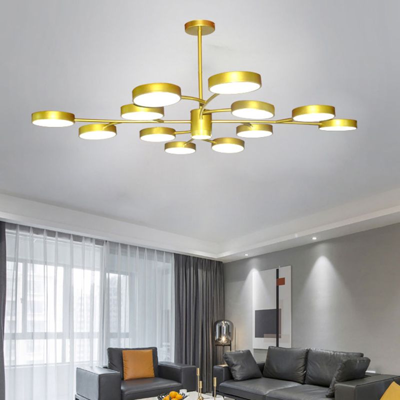 Géométrie de style contemporain Forme des lustres pendentifs Éclairage de lustre en métal