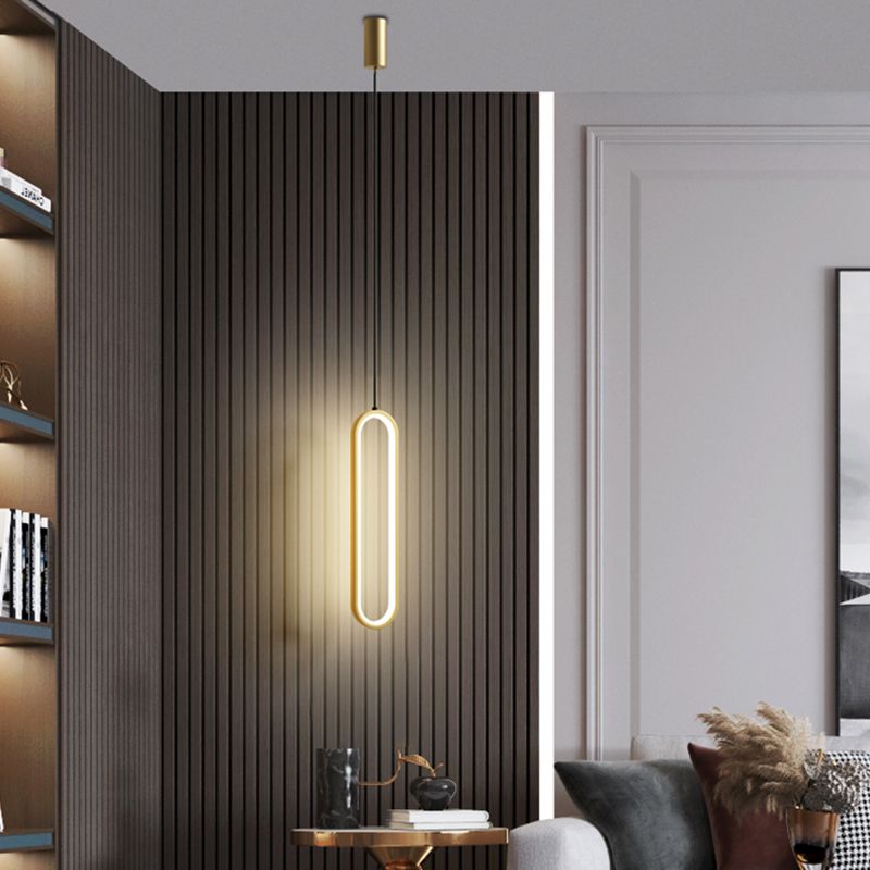 Simplicità moderna Sospensione ovale Sospensione Lampada acrilica Apparecchiatura per il ristorante